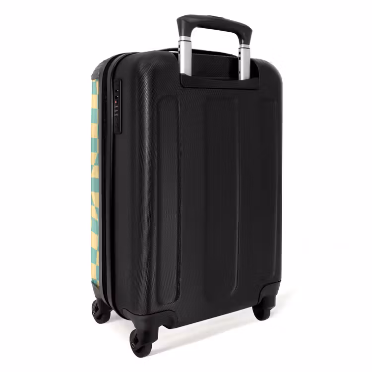 Valise - Carrés - Vagues vertes/jaunes — 4