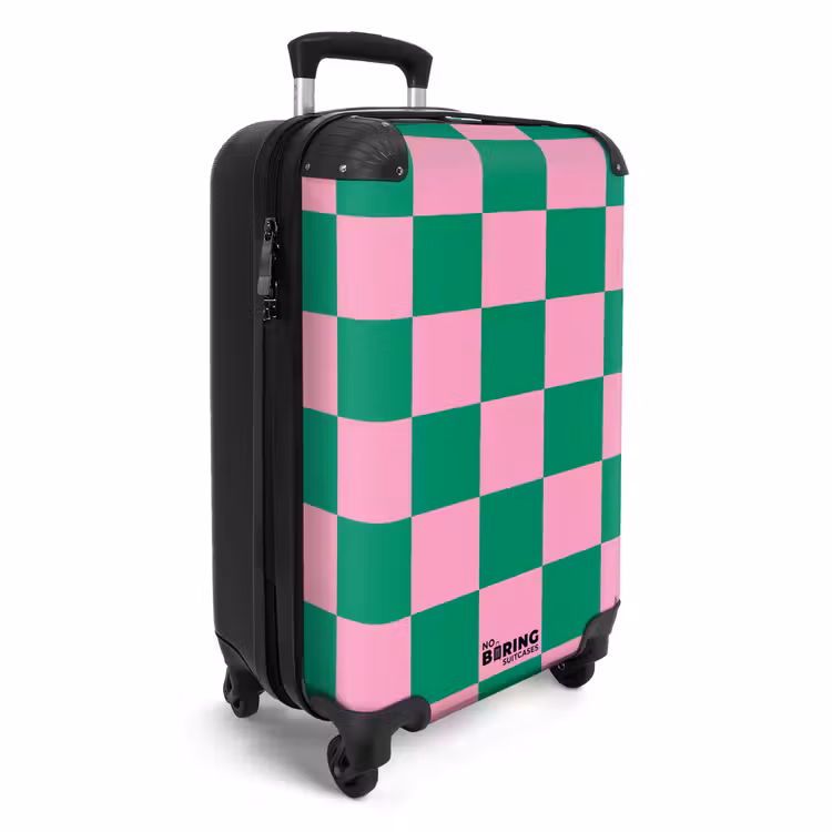 Valise - Carrés - Vert/rose — 2