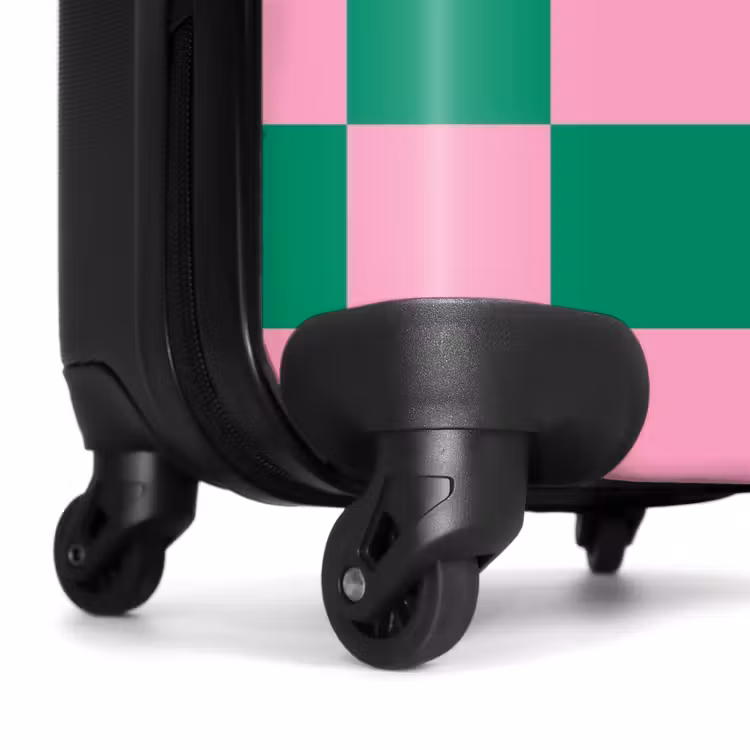 Valise - Carrés - Vert/rose — 7