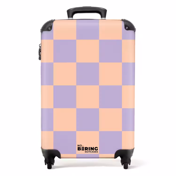 Valise - Carrés - Violet/Orange — 1