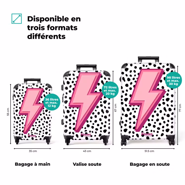 Valise - Éclair - Rose - Points — 3