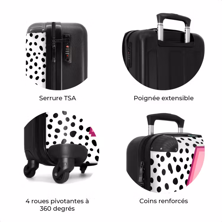 Valise - Éclair - Rose - Points — 8