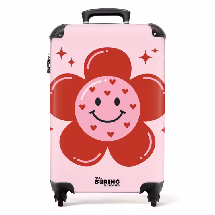 Valise - Fleur - Rose - Coeurs — 1