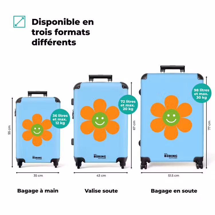Valise - Fleur - Sourire - Coloré — 3