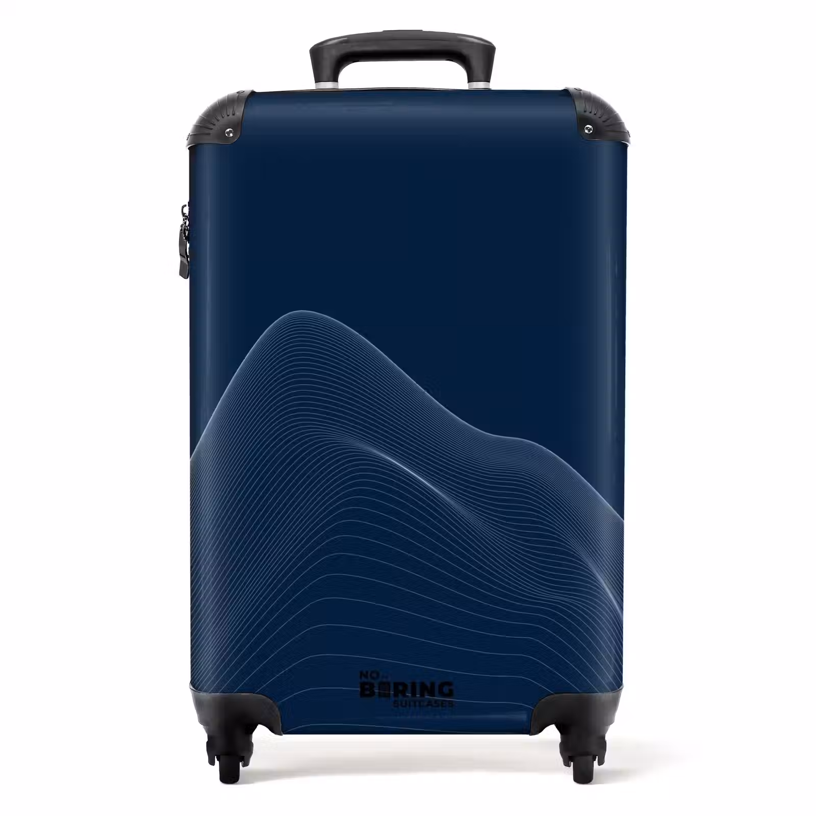 Valise - Abstrait - Lignes ondulées Bleu — 1