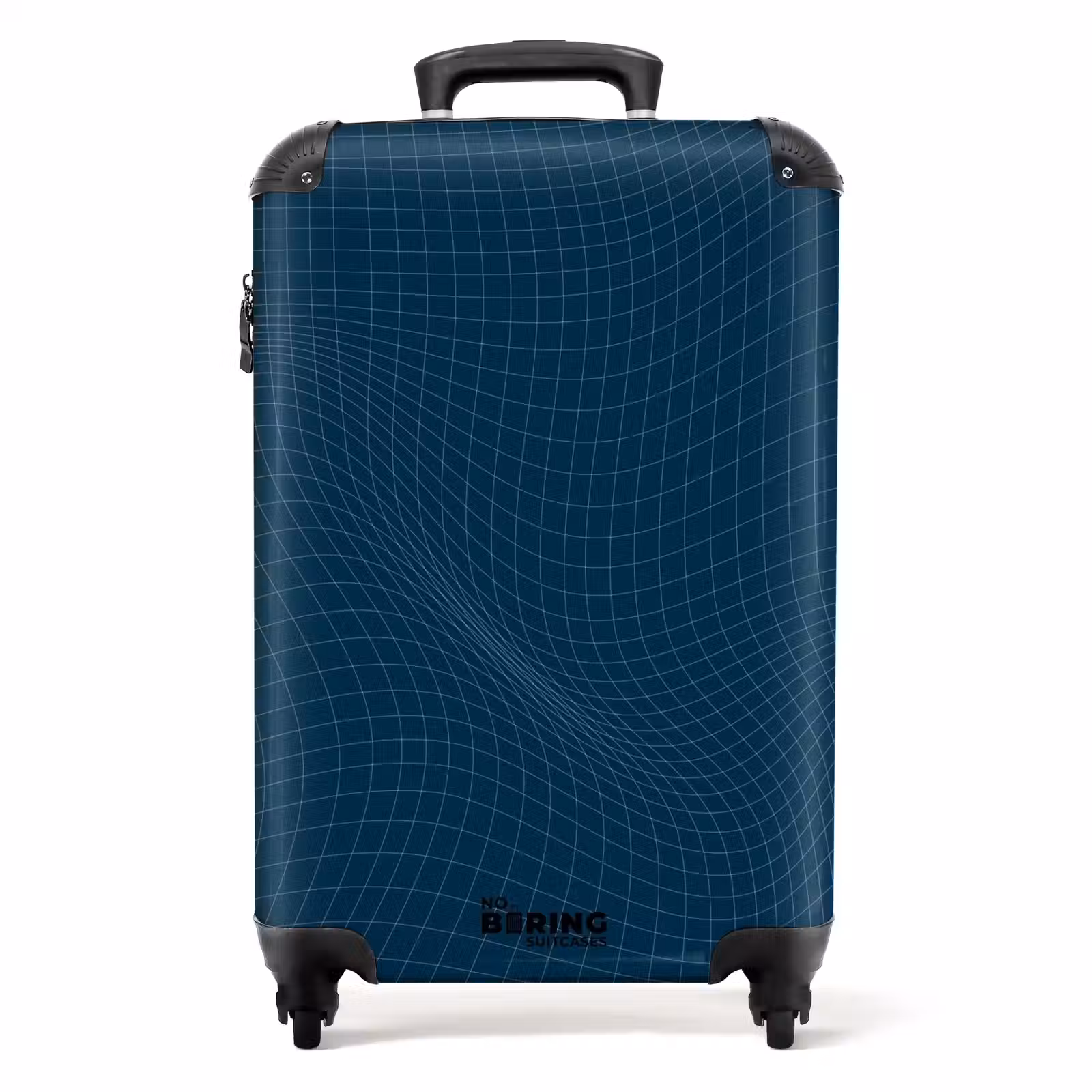Valise - Abstrait - Motif de grille bleu foncé — 1