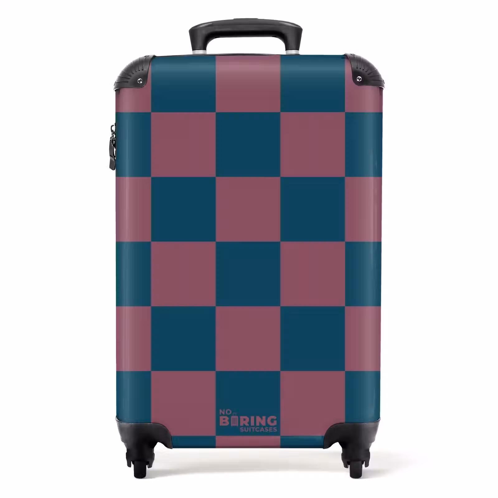 Valise - Carrés - Bleu/Rouge — 1