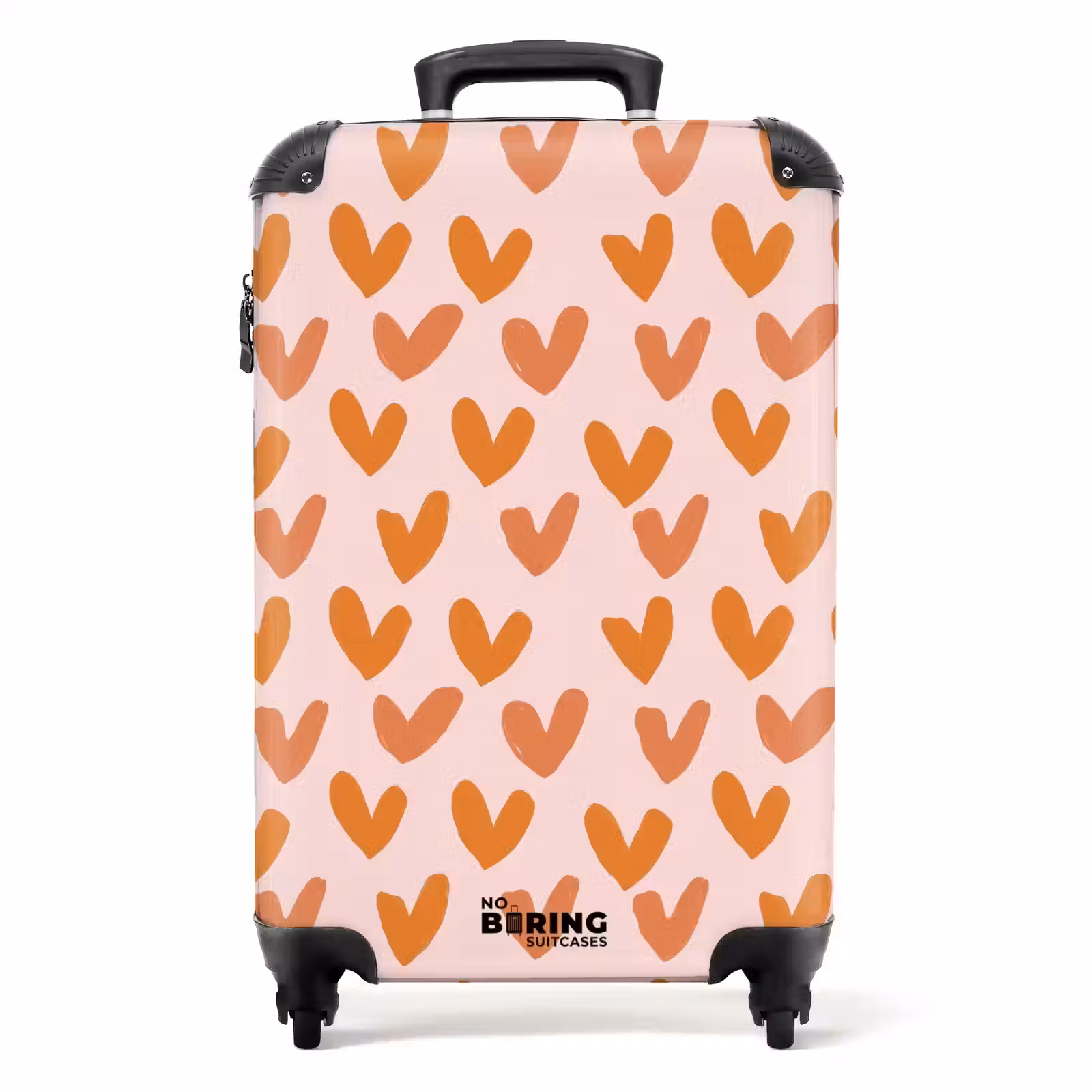 Valise avec nom - Coeurs - Signé - Orange — 1