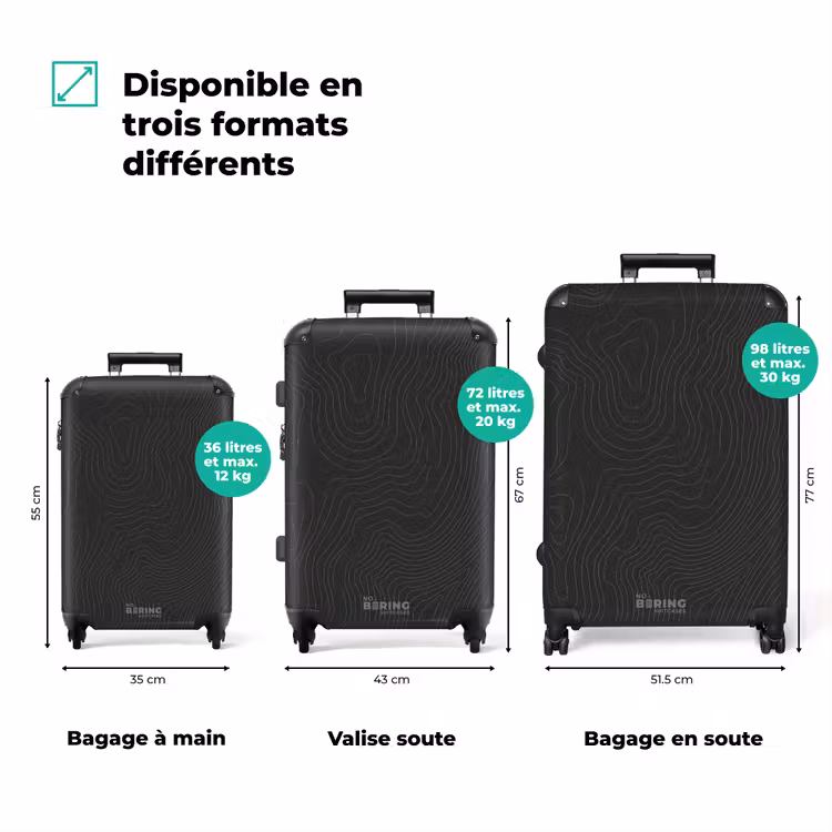 Valise - Abstrait - Dessin au trait sombre — 3