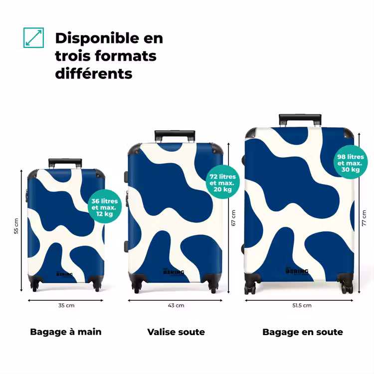 Valise - Abstrait - Formes bleues — 3