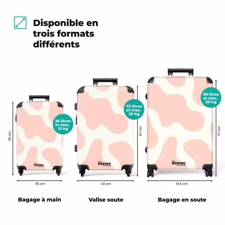 Valise - Abstrait - Formes rose pâle — 3