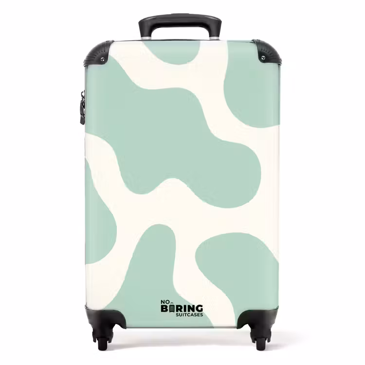 Valise - Abstrait - Formes vertes mentholées — 1