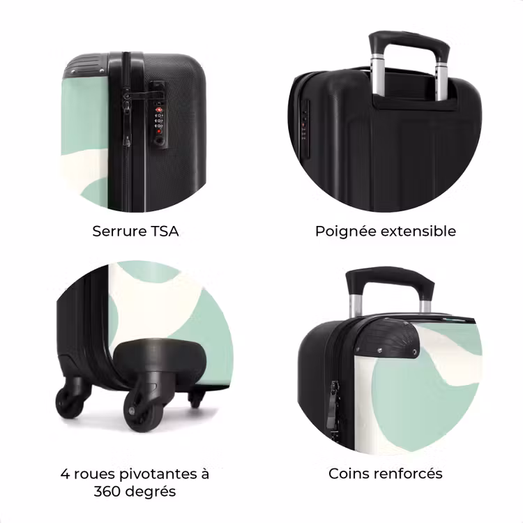 Valise - Abstrait - Formes vertes mentholées — 8