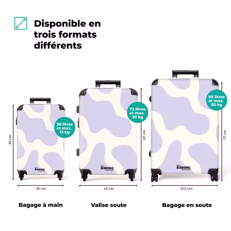 Valise - Abstrait - Formes violettes — 3