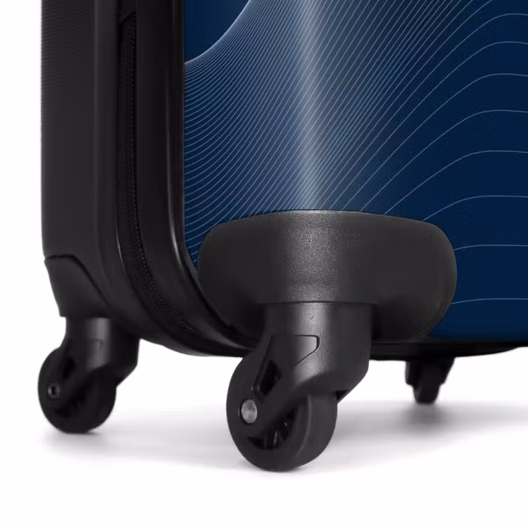 Valise - Abstrait - Lignes ondulées Bleu — 7