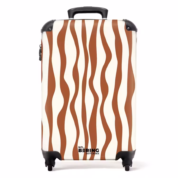Valise - Abstrait - Marron art linéaire — 1