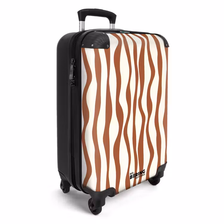 Valise - Abstrait - Marron art linéaire — 2