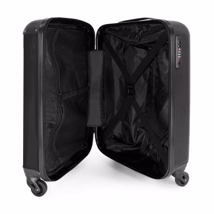 Valise - Abstrait - Motif de vagues en noir et blanc — 5