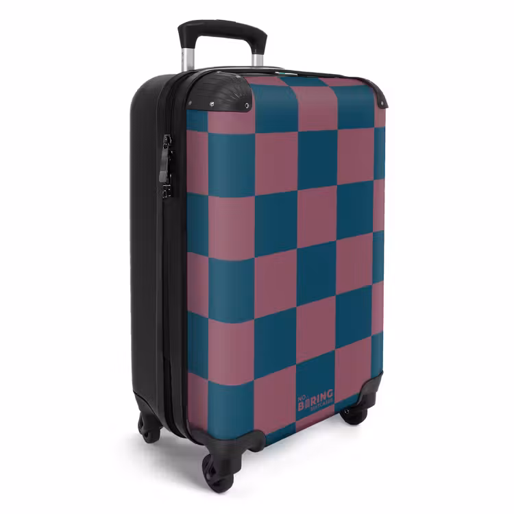 Valise - Carrés - Bleu/Rouge — 2