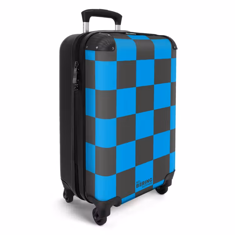 Valise - Carrés - Noir/Bleu — 2