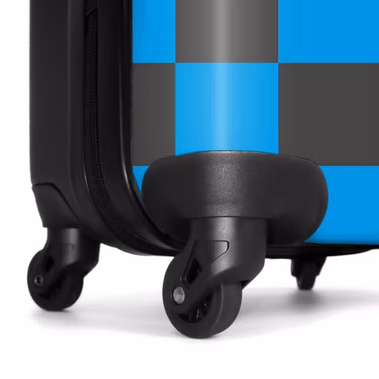 Valise - Carrés - Noir/Bleu — 7
