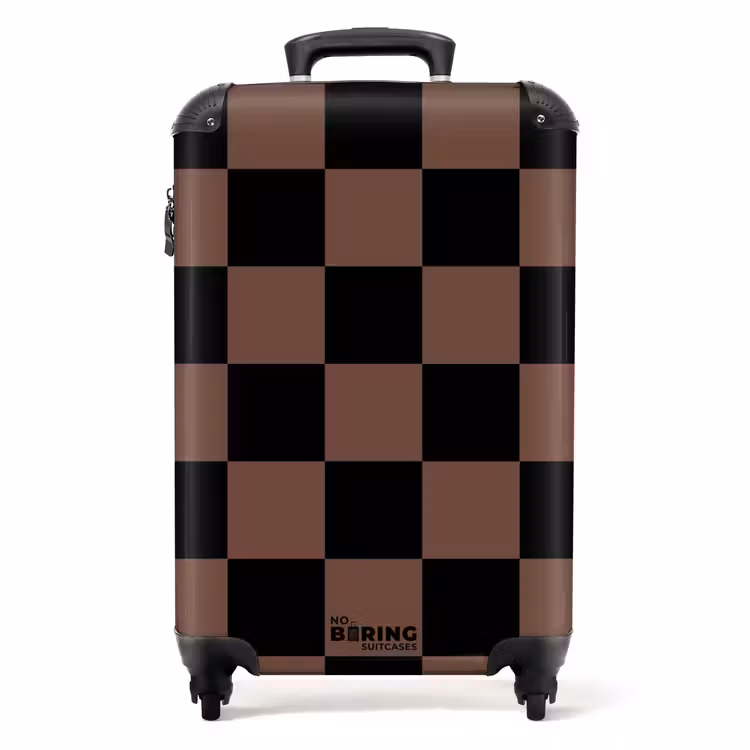Valise - Carrés - Noir/Brun — 1