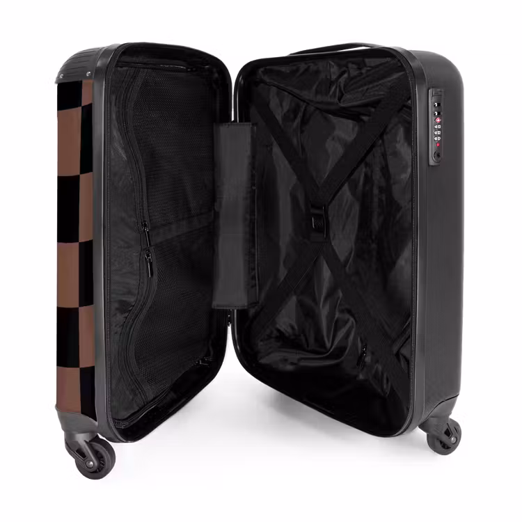 Valise - Carrés - Noir/Brun — 5