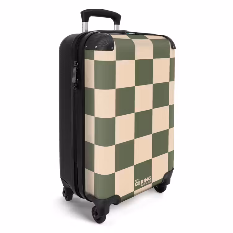 Valise - Carrés - Vert/Beige — 2