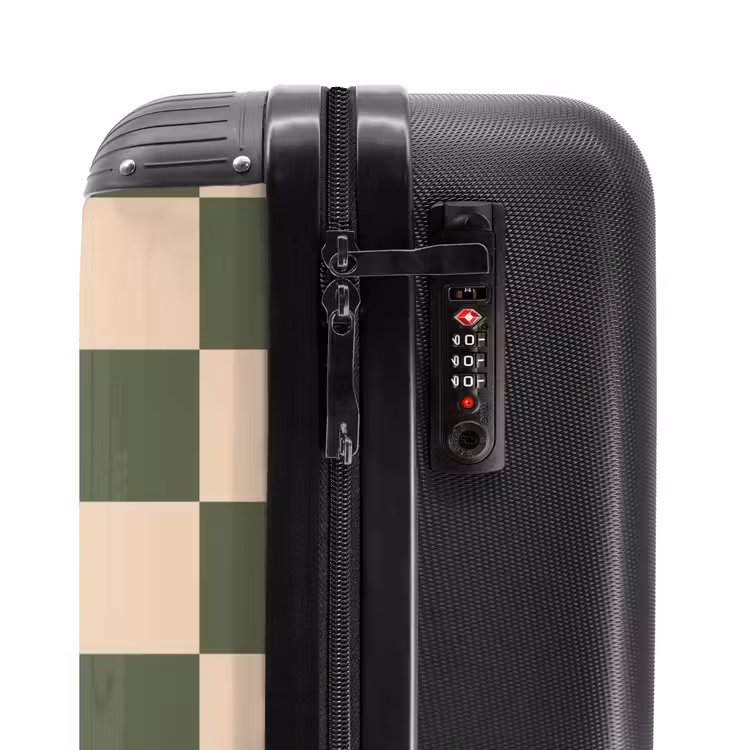 Valise - Carrés - Vert/Beige — 6