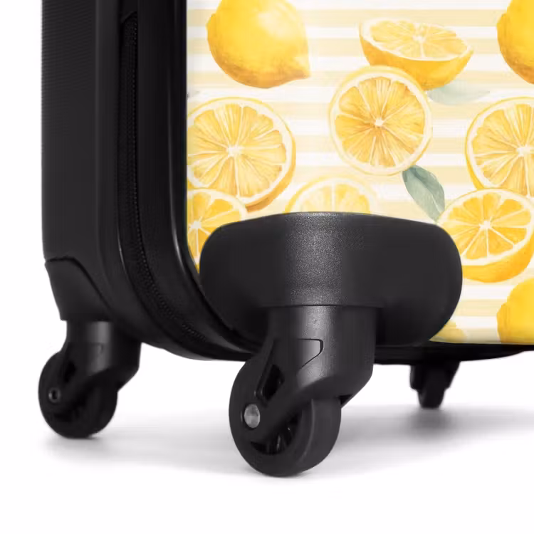 Valise - Citron avec motif à rayures jaune — 7