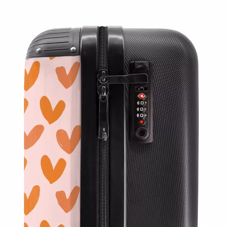 Valise avec nom - Coeurs - Signé - Orange — 6