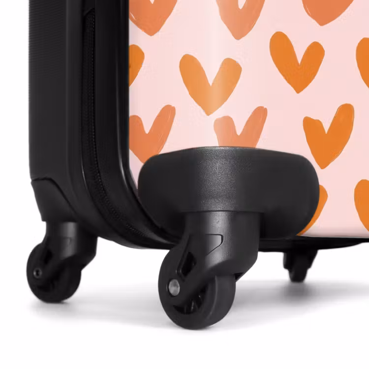 Valise avec nom - Coeurs - Signé - Orange — 7