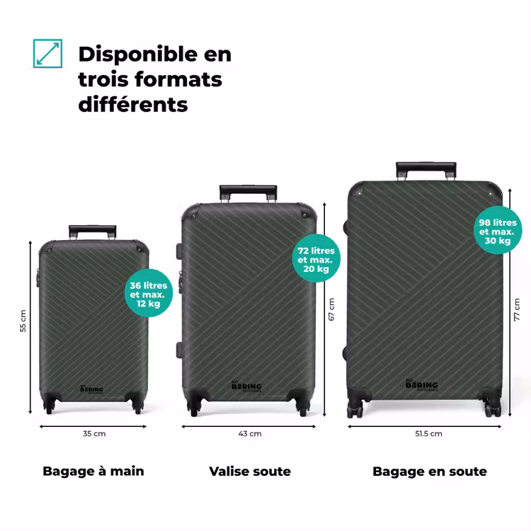 Valise - Dessin au trait moderne vert — 3