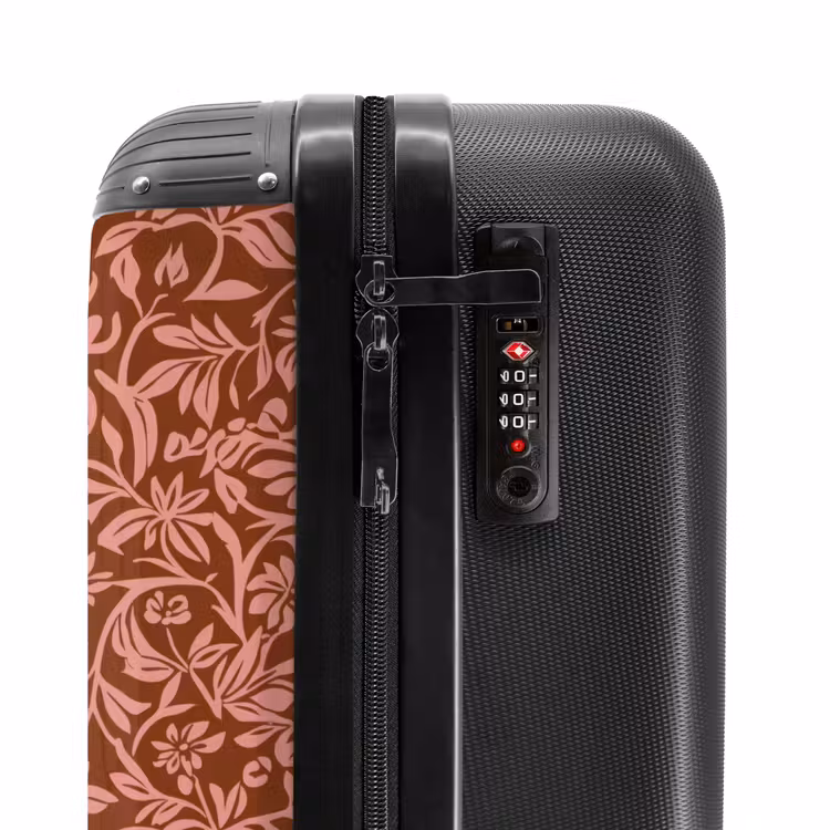 Valise avec nom - Fleurs - Impression - Rose — 6