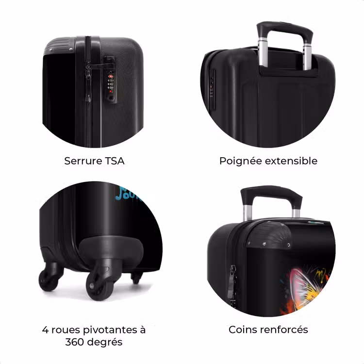 Valise - Chat avec des coups de pinceau colorés — 8