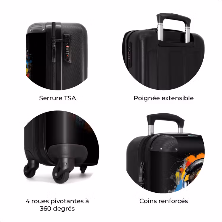 Valise - Chimpanzé avec des écouteurs et un spray anti-graffiti — 8