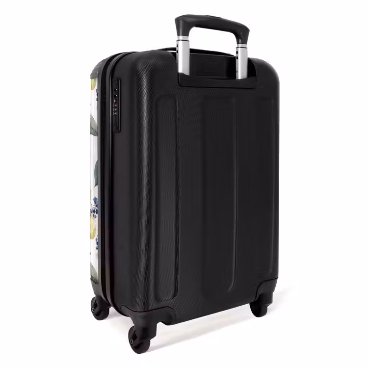 Valise - Citron avec motif de fleurs — 4