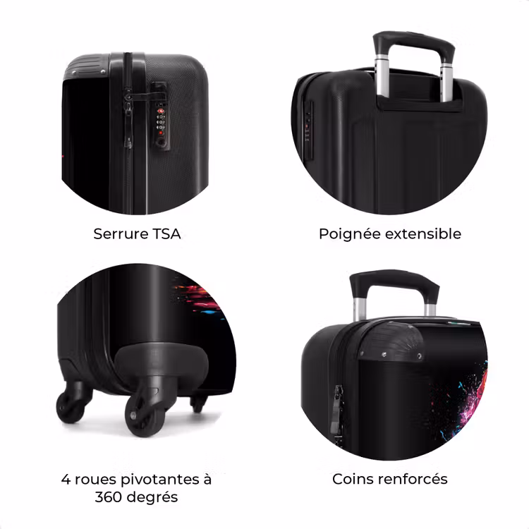Valise - Cornet de glace avec de la peinture bleue et rose — 8