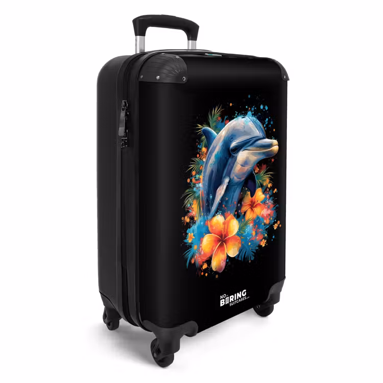 Valise - Dauphin au milieu des graffitis de fleurs — 2
