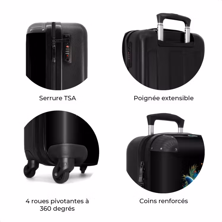 Valise - Dauphin au milieu des graffitis de fleurs — 8