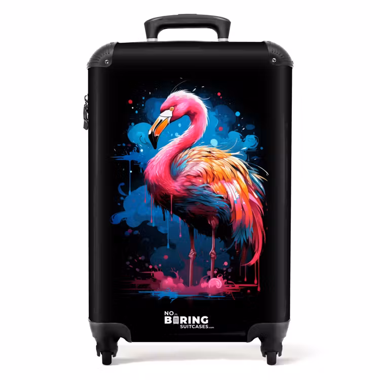 Valise - Flamant coloré pour une explosion de peinture — 1