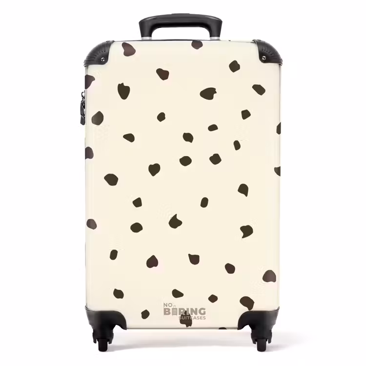 Valise - Fond crème clair avec des taches brunes — 1