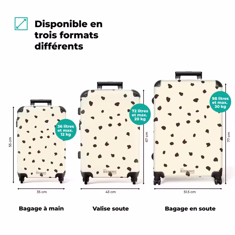 Valise - Fond crème clair avec des taches brunes — 3