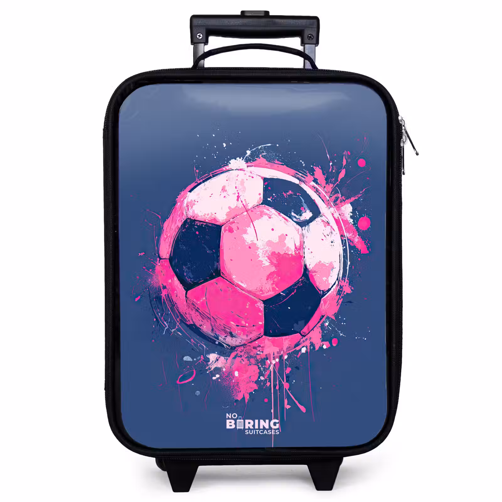 Valise enfant - Football - Peinture - Rose - Bleu — 1