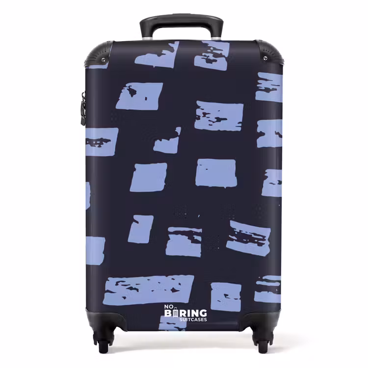 Valise - Blocs bleus sur fond bleu foncé — 1