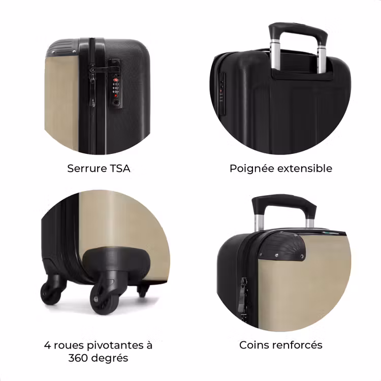 Valise - Couleur sable - Texture granuleuse - Béton — 8