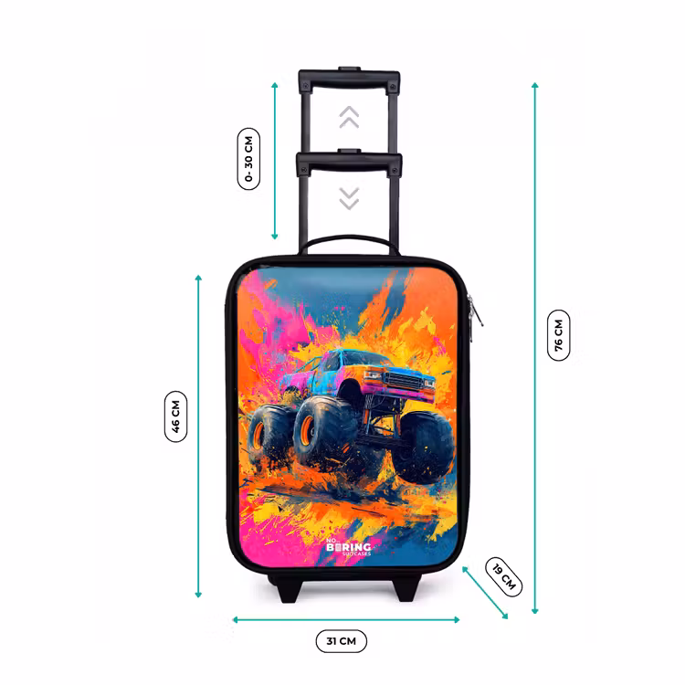 Valise enfant - Camion monstre - Éclaboussures de peinture - Coloré - Explosion — 7