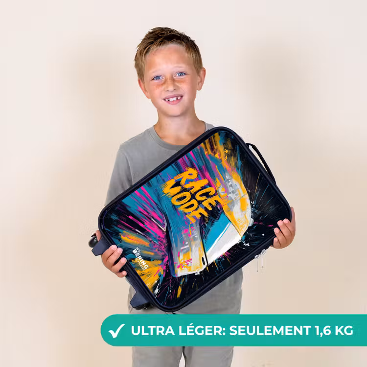 Valise enfant - Casque de course - Éclaboussures de peinture - Coups de pinceau - Mode de course — 2