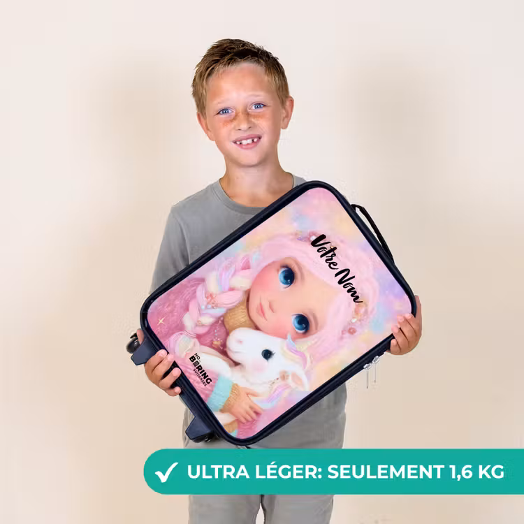 Valise enfant - Fille - Licorne - Rose — 2