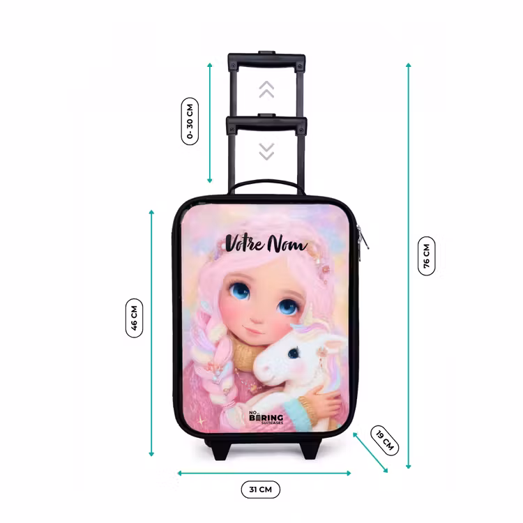 Valise enfant - Fille - Licorne - Rose — 7